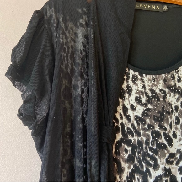 ✨3/$30✨ Lavena Women’s Black & White Short Sleeve Top - Picture 3 of 9